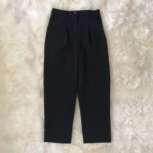 High waisted Cropped black pants